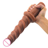 Realistic Ribbed Handle Dildo - Own Pleasures