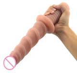 Realistic Ribbed Handle Dildo - Own Pleasures
