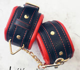 Hand and Ankle Cuffs, Collar Restraints, PU Leather 2 Types - Own Pleasures