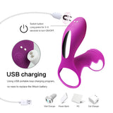 7 Speed Penis Double Ring | strapless penis - Own Pleasures