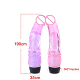 Multi-Speed Realistic Big Crystal Dildo Vibrators - Own Pleasures