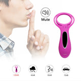 USB Vibrating Cock Double Ring, 2 Colors - Own Pleasures