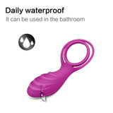 USB Vibrating Cock Double Ring, 2 Colors - Own Pleasures