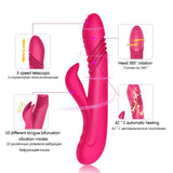 10 Speed Intelligent Heated Rabbit Rotating Dildo Vibrator - Own Pleasures