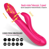 10 Speed Intelligent Heated Rabbit Rotating Dildo Vibrator - Own Pleasures