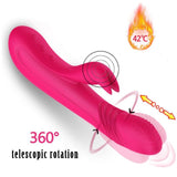 10 Speed Intelligent Heated Rabbit Rotating Dildo Vibrator - Own Pleasures
