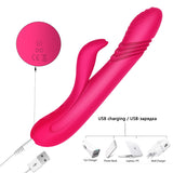 10 Speed Intelligent Heated Rabbit Rotating Dildo Vibrator - Own Pleasures