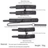 Faux and Genuine Leather Sex Handcuffs and Collar - Own Pleasures