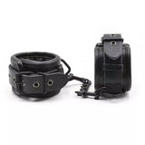 Faux and Genuine Leather Sex Handcuffs and Collar - Own Pleasures
