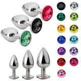 Stainless Steel Crystal Anal Plugs, 3 Sizes - Own Pleasures