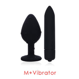 Silicone Vibrator and Crystal Butt Plug - Own Pleasures