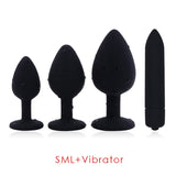 Silicone Vibrator and Crystal Butt Plug - Own Pleasures