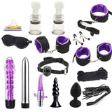 17Pcs Erotic Kit. Dildo, Vibrator, Anal Plugs, Handcuffs... And More - Own Pleasures