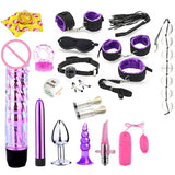 17Pcs Erotic Kit. Dildo, Vibrator, Anal Plugs, Handcuffs... And More - Own Pleasures