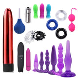 17Pcs Erotic Kit. Dildo, Vibrator, Anal Plugs, Handcuffs... And More - Own Pleasures