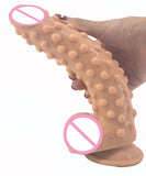Silicone Ribbed Dildo with Suction Cup - Own Pleasures