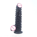 Silicone Ribbed Dildo with Suction Cup - Own Pleasures