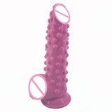 Silicone Ribbed Dildo with Suction Cup - Own Pleasures