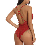 One Piece Lace Bodysuit | V Neck Nightwear Lingerie - Own Pleasures