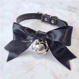 Lovely Bell Leather Collar Lead Chain Bondage | 4 Colors | 2 Designs - Own Pleasures
