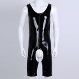Latex Crotchless Catsuit | Patent Leather Sexy Bodysuit - Own Pleasures