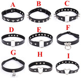 6 Types of PU Leather Bondage Neck Collar - Own Pleasures