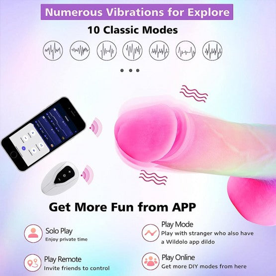 10.24 Inch Remote Control Vibrating Realistic Suction Cup Dildos