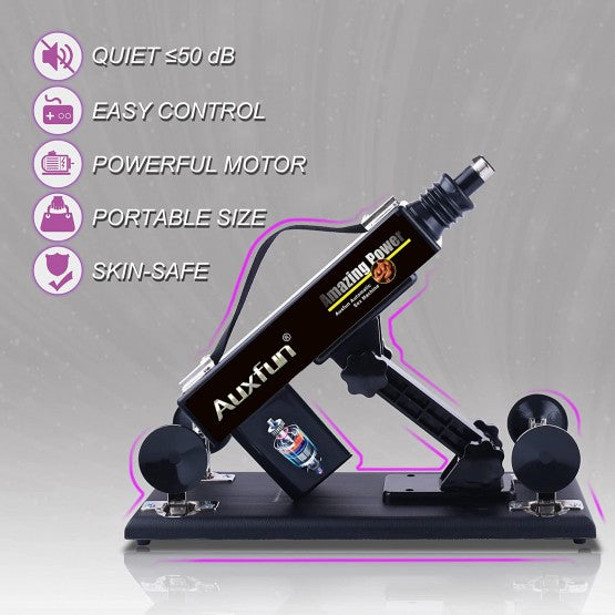 3 XLR Connector Fucking Machine with 8 Attachments for Male and Female