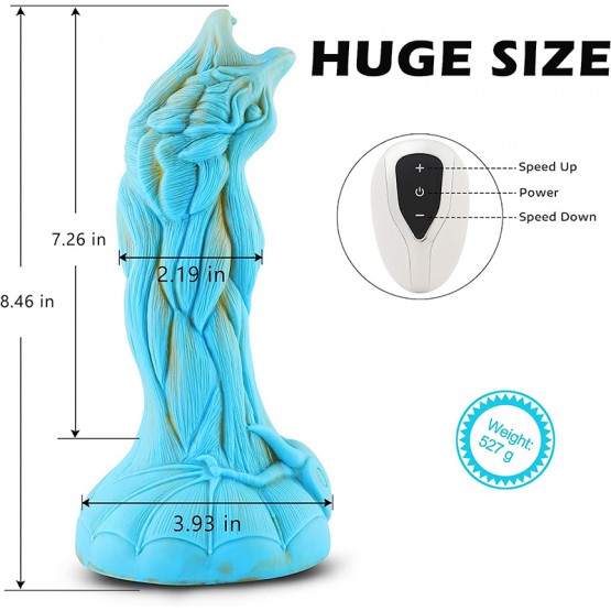8 inch Dragon Wolf Fat Realistic Girthy Colorful Dildo With Suction Cup