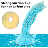 8 inch Dragon Wolf Fat Realistic Girthy Colorful Dildo With Suction Cup
