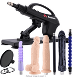 New Arrival Portable Sex Machine, 4 dildos + 3 adaptors