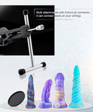 Remote Controlled Thrusting Love Machine with Fantasy Silicone Dildos