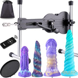 Remote Controlled Thrusting Love Machine with Fantasy Silicone Dildos