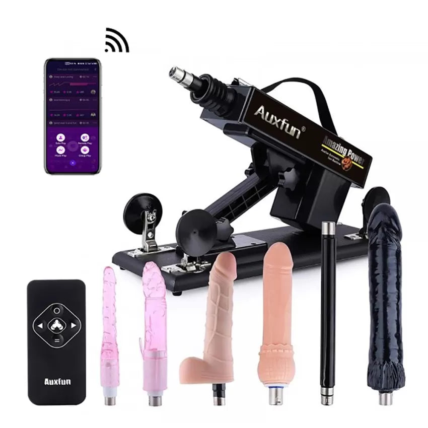 Basic Sex Machine Bundle for Women with 5 Dildos