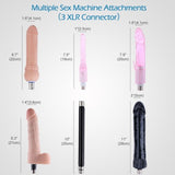 Basic Sex Machine Bundle for Women with 5 Dildos