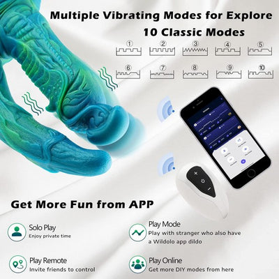 Monster Fantasy Silicone Dildo, Big Vibrating Soft Double Dildos with  Own  Pleasures