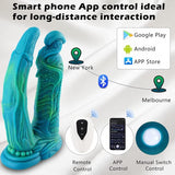 Monster Fantasy Silicone Dildo, Big Vibrating Soft Double Dildos with Suction Cup