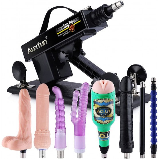 Sex machine with 3XLR connection for women and men with masturbator