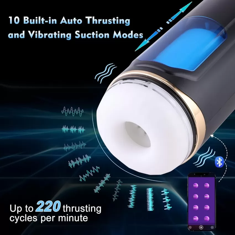 Male Masturbator Cup with 8 Thrusting and Rotating Modes - APP Controlled Own Pleasures Male Masturbator Cup with 8 Thrusting and Rotating Modes - APP Controlled Own Pleasures