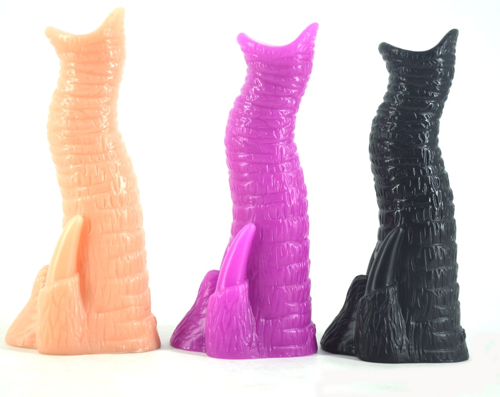 realistic big thick dildo sex toy Huge Monster Fat Silicone Dildo: 11 Inch Realistic Ribbed Textured Giant  With – BlessMyBucket main image 1