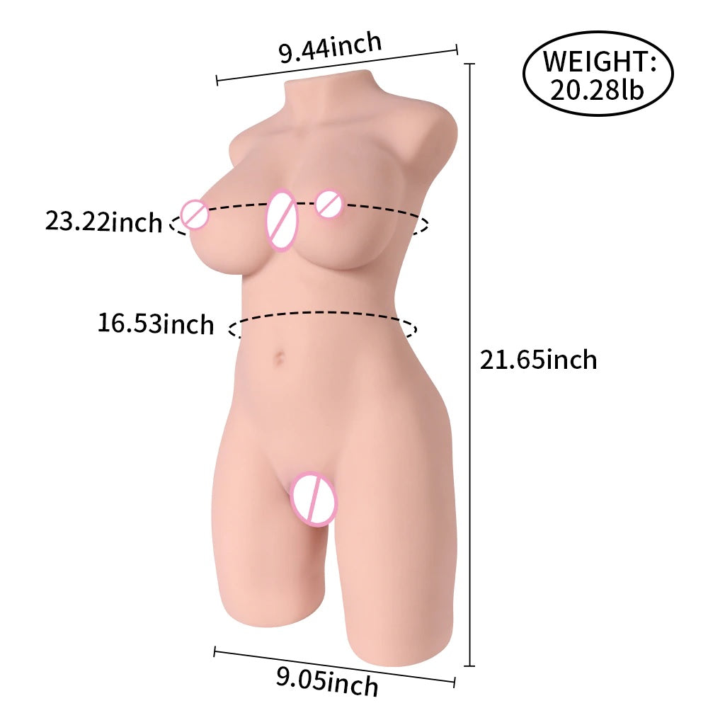 9kg 3D Male Masturbator Half-Body Sex Doll - Own Pleasures
