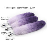 Purple and Pink Fox Tail Anal Plug, 3 Sizes - Own Pleasures