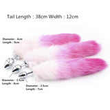 Purple and Pink Fox Tail Anal Plug, 3 Sizes - Own Pleasures