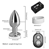 Stainless Steel Anal Vibrators with Remote Control - Own Pleasures