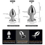 Stainless Steel Anal Vibrators with Remote Control - Own Pleasures