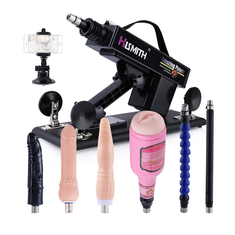Thrusting dildo machine set, anal dildo and flashlight - Own Pleasures