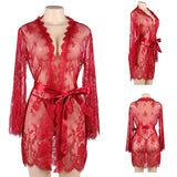Up to 5XL Lace Kimono Dressing_Gown_Robes - Own Pleasures