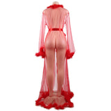 Up to 5XL Long Sleeve Sheer Babydoll Dress | See Though Robe - Own Pleasures
