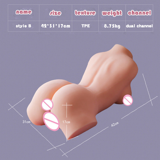 3D Soft Half Body Sex Doll, 2 Sizes - Own Pleasures