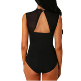 Lace High Neck Cut Out Back Fitted Bodycon Jumpsuit - Own Pleasures